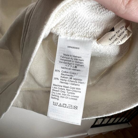 Madewell White V Neck Sweatshirt - Picture 4 of 5